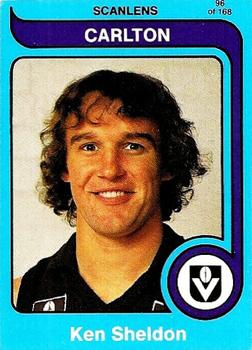 1980 Scanlens VFL #96 Ken Sheldon Front